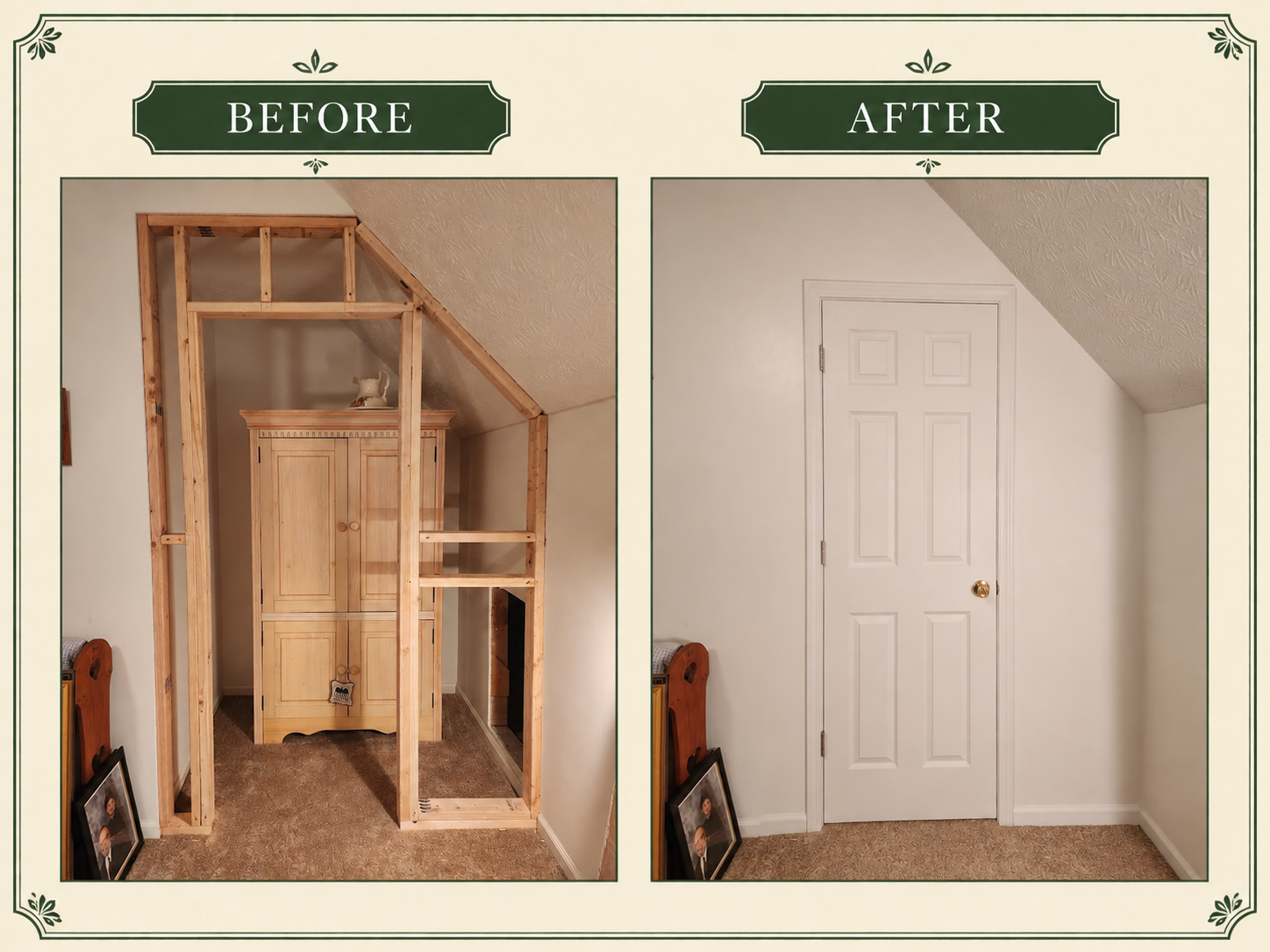 Under-stair closet finish